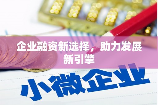 天祝企业融资新选择，助力发展新引擎