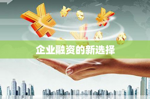 天祝企业融资的新选择