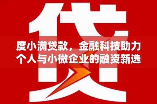 天祝度小满贷款，金融科技助力个人与小微企业的融资新选择