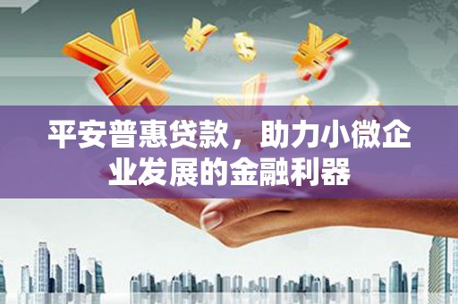 天祝平安普惠贷款，助力小微企业发展的金融利器