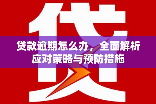 天祝贷款逾期怎么办，全面解析应对策略与预防措施