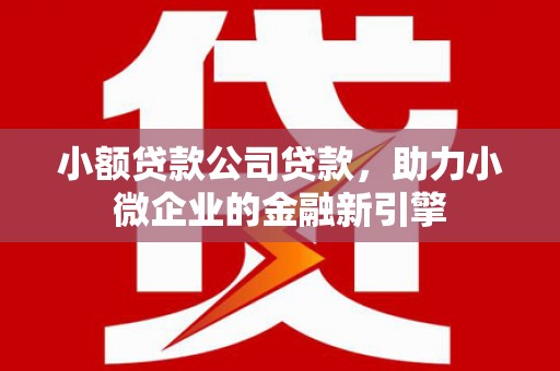 天祝小额贷款公司贷款，助力小微企业的金融新引擎