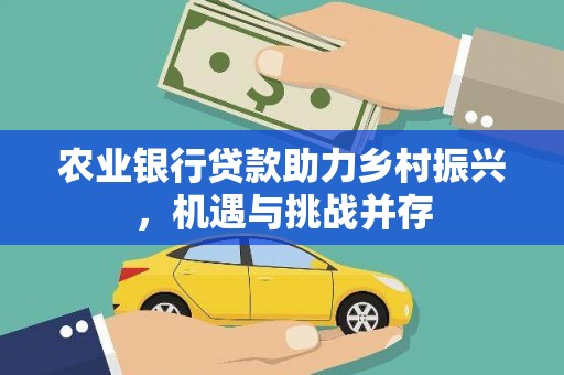 天祝农业银行贷款助力乡村振兴，机遇与挑战并存