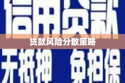 天祝贷款风险分散策略