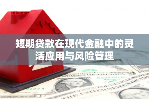 天祝短期贷款在现代金融中的灵活应用与风险管理
