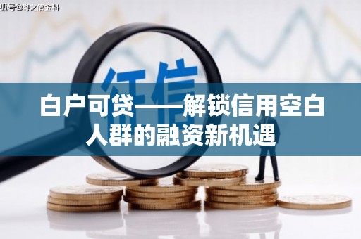 天祝白户可贷——解锁信用空白人群的融资新机遇