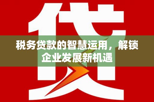 天祝税务贷款的智慧运用，解锁企业发展新机遇